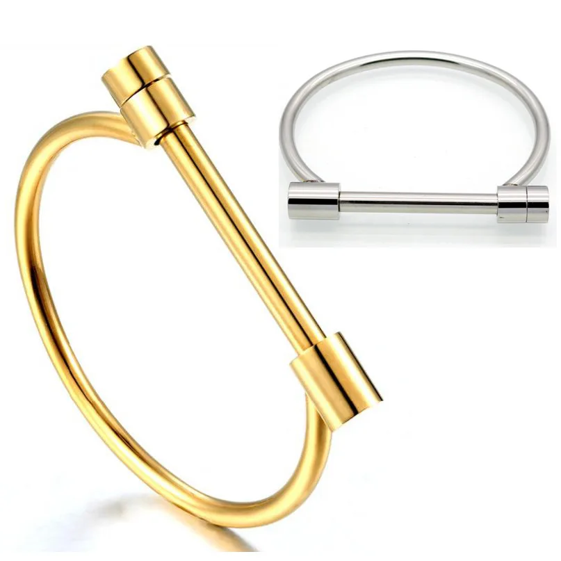 Trendy Stainless Steel D Shape Bar Screw Charm Bangle Bracelet For Women Horseshoe Buckle Bracelet (SK749), As picture
Trendy Stainless Steel D Shape Bar Screw Charm Bangle Bracelet For Women Horseshoe Buckle Bracelet (SK749), As picture