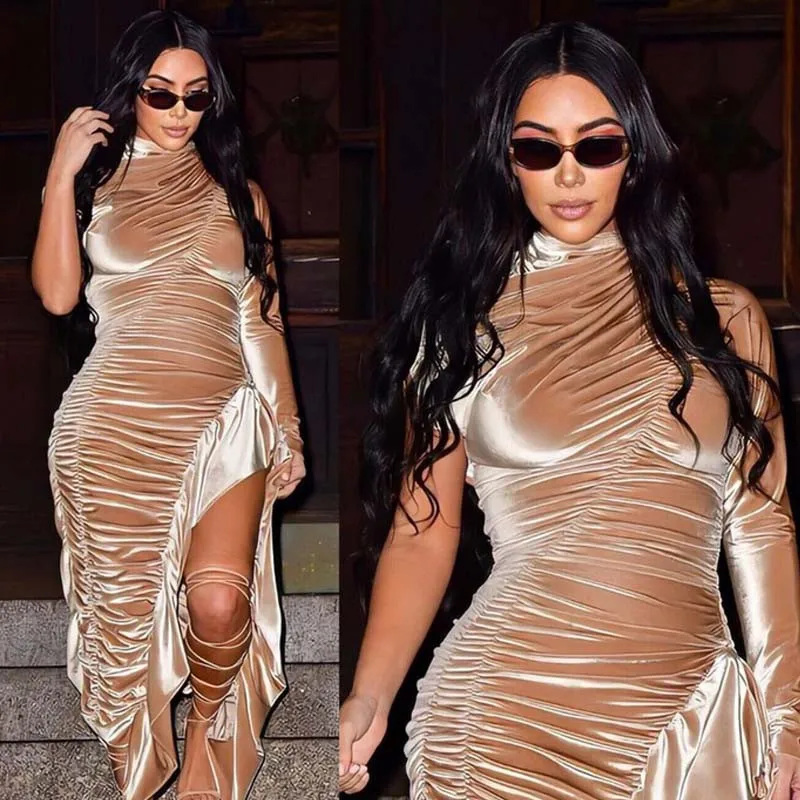 A4668 European and American One Shoulder Ruffles Pleated Maxi Spring Autumn Women Dresses
A4668 European and American One Shoulder Ruffles Pleated Maxi Spring Autumn Women Dresses