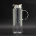 Borosilicate Glass Pitcher Water Jar With Lid And Spout