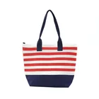 Free sample Custom color eco friendly recyclable printed promotional cotton canvas beach tote bag