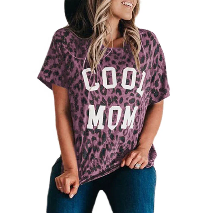 2021 Wholesale Fashion Casual Hot Selling COOL MOM Leopard Print Round Neck Short Sleeve Women T-shirts
2021 Wholesale Fashion Casual Hot Selling COOL MOM Leopard Print Round Neck Short Sleeve Women T-shirts