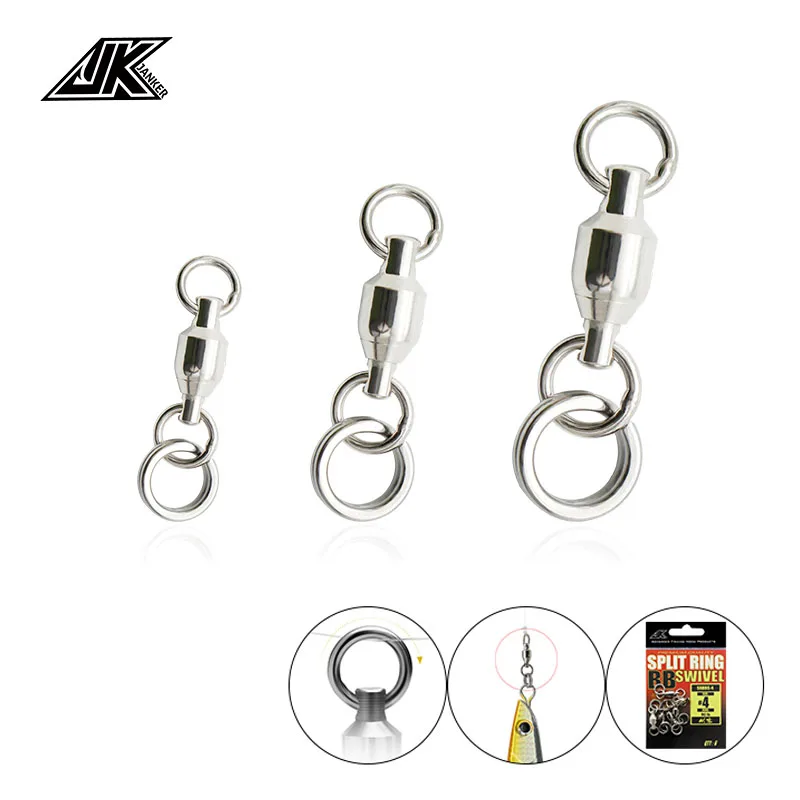 JK SRBBS stainless steel ball bearing faucet with solid ring double ring fishing accessories
JK SRBBS stainless steel ball bearing faucet with solid ring double ring fishing accessories