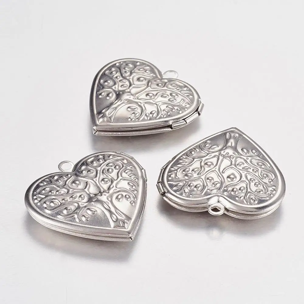 Pandahall Heart with Tree of life Couple Picture Locket Pendant, Stainless steel color
Pandahall Heart with Tree of life Couple Picture Locket Pendant, Stainless steel color