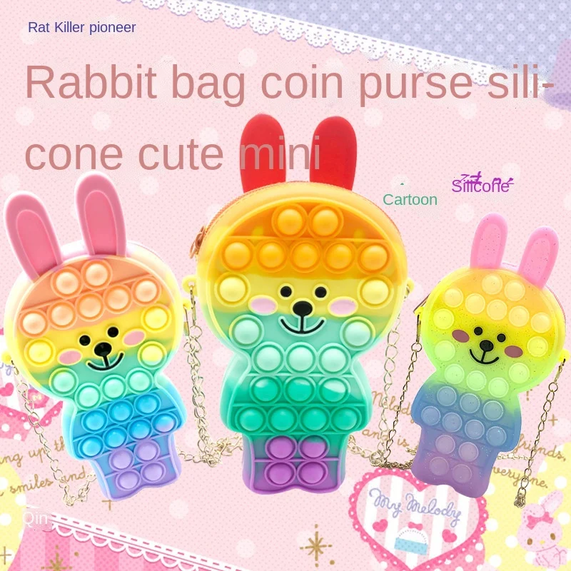 Popular Silicone Women's Bag Release Stress Easter Bunny Fidget Messenger Bag For Children
Popular Silicone Women's Bag Release Stress Easter Bunny Fidget Messenger Bag For Children