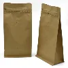 Custom printed carrier packaging bags with valve Craft paper coffee bags