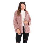 Wholesale custom hot selling high quality winter women button faux fur coat