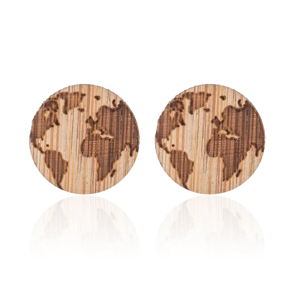 European Fashion Jewelry Natural Wood World Map Stick Earrings Cool Geography Wood Travel Map Stud Earrings For Kids, As picture
European Fashion Jewelry Natural Wood World Map Stick Earrings Cool Geography Wood Travel Map Stud Earrings For Kids, As picture