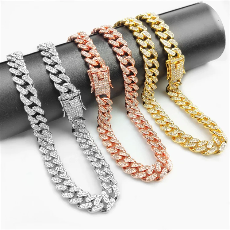 Customized Cuban Chain Rhinestone 8/16/20/24 Inches Zinc Alloy Link Chain Dimond Jewelry Necklace
Customized Cuban Chain Rhinestone 8/16/20/24 Inches Zinc Alloy Link Chain Dimond Jewelry Necklace