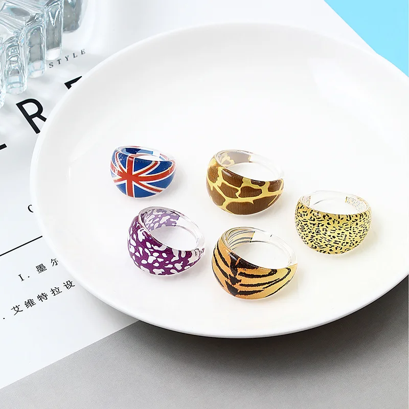 JUHU Fashion Acrylic Acetic Acid Resin Hand Finger Rings for Women Jewelry Gift leopard ring jewelry 2021, Colorful
JUHU Fashion Acrylic Acetic Acid Resin Hand Finger Rings for Women Jewelry Gift leopard ring jewelry 2021, Colorful