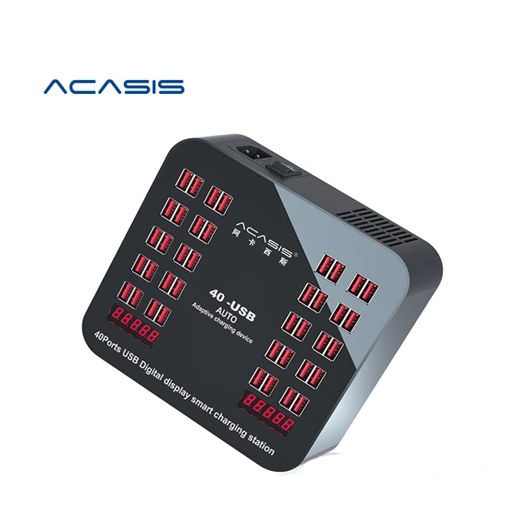 ACASIS 100W 10/20/40/60 port USB LCD Display mobile phone fast charge intelligent multi-function plug hole charger USB Charge, Black
ACASIS 100W 10/20/40/60 port USB LCD Display mobile phone fast charge intelligent multi-function plug hole charger USB Charge, Black