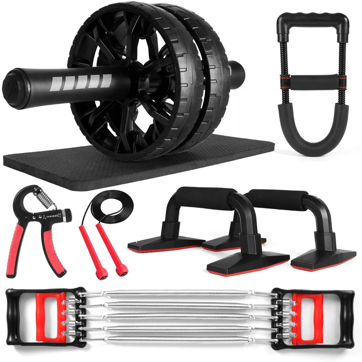Arm Training Abdominal Wheel Roller Set With Jump Rope Push Up Bars, Customized color
Arm Training Abdominal Wheel Roller Set With Jump Rope Push Up Bars, Customized color