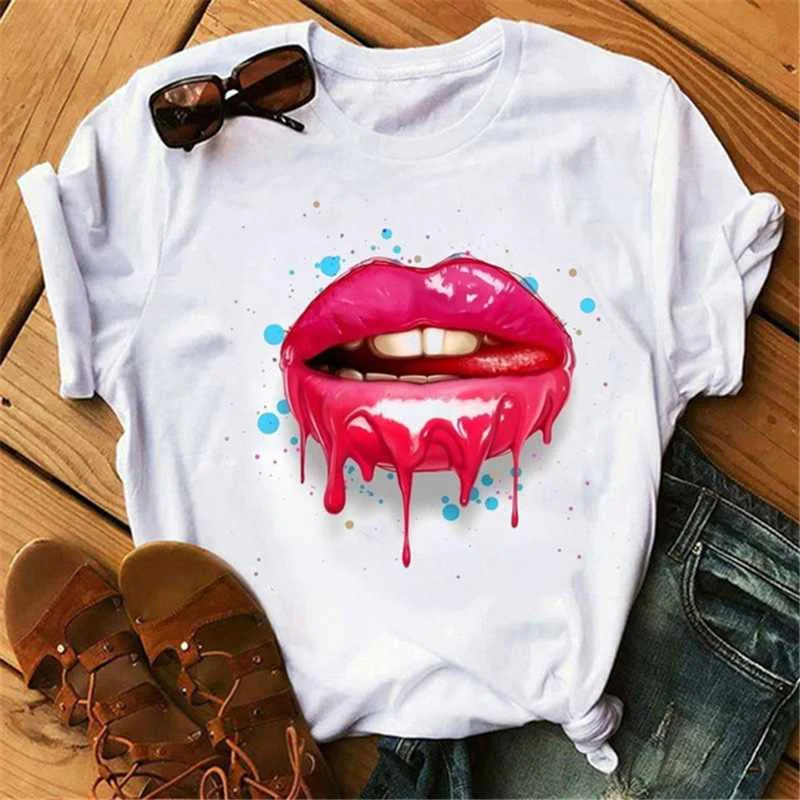 Graphy Tee Shirts Female T-shirt Harajuku Tshirt Lip Lipstick Tops Tee Women's Graphy T Shirt
Graphy Tee Shirts Female T-shirt Harajuku Tshirt Lip Lipstick Tops Tee Women's Graphy T Shirt