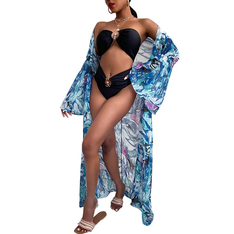 European And American High Quality Pure Colour Swimwear Women Long Sleeve Blouse Women's Three Piece Bikini Swimsuit
European And American High Quality Pure Colour Swimwear Women Long Sleeve Blouse Women's Three Piece Bikini Swimsuit
