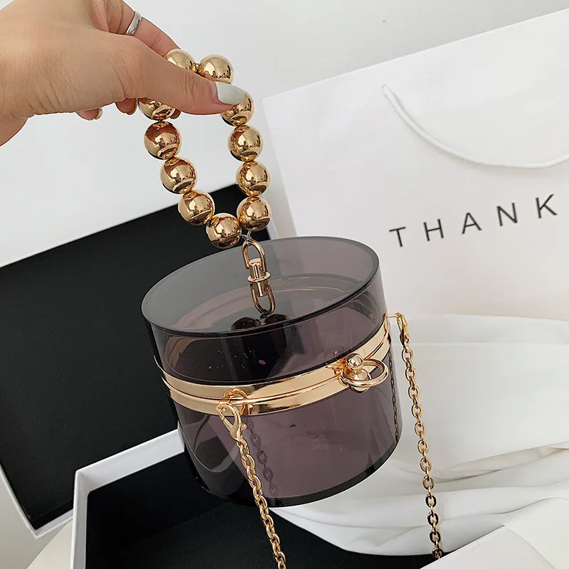 2021 Wholesale Fashion Pearl Handle Round Box Handbag Women Chain Shoulder Crossbody Bags Clear Acrylic Purse for Girls, 6colors
2021 Wholesale Fashion Pearl Handle Round Box Handbag Women Chain Shoulder Crossbody Bags Clear Acrylic Purse for Girls, 6colors