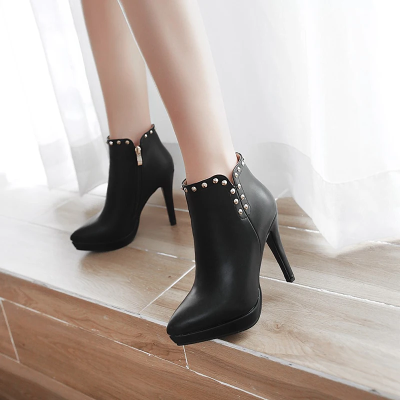 High Heel Boots Zipper Women Shoes Ankle Boots New Black Sexy Pointed Toe Women Boots, Black/red/yellow
High Heel Boots Zipper Women Shoes Ankle Boots New Black Sexy Pointed Toe Women Boots, Black/red/yellow