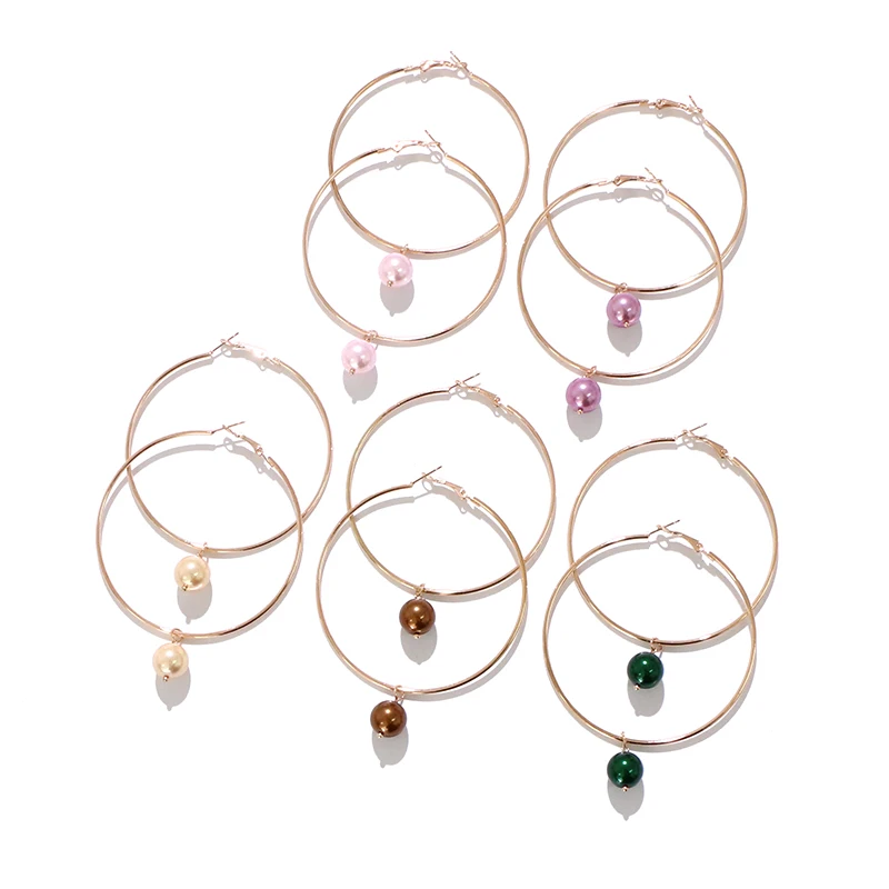 Komi Big Hoop Earrings Hawaiian Pearl Earring Gold Plated Jewelry Accessories Polynesian Jewelry Wholesale, 6 colors
Komi Big Hoop Earrings Hawaiian Pearl Earring Gold Plated Jewelry Accessories Polynesian Jewelry Wholesale, 6 colors