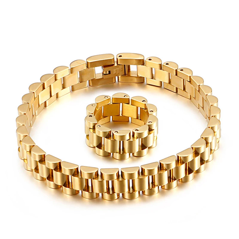 High Quality Stainless Steel Mens Fashion Watch Band Bracelet Ring Jewelry Men Link Chain Bracelet
High Quality Stainless Steel Mens Fashion Watch Band Bracelet Ring Jewelry Men Link Chain Bracelet