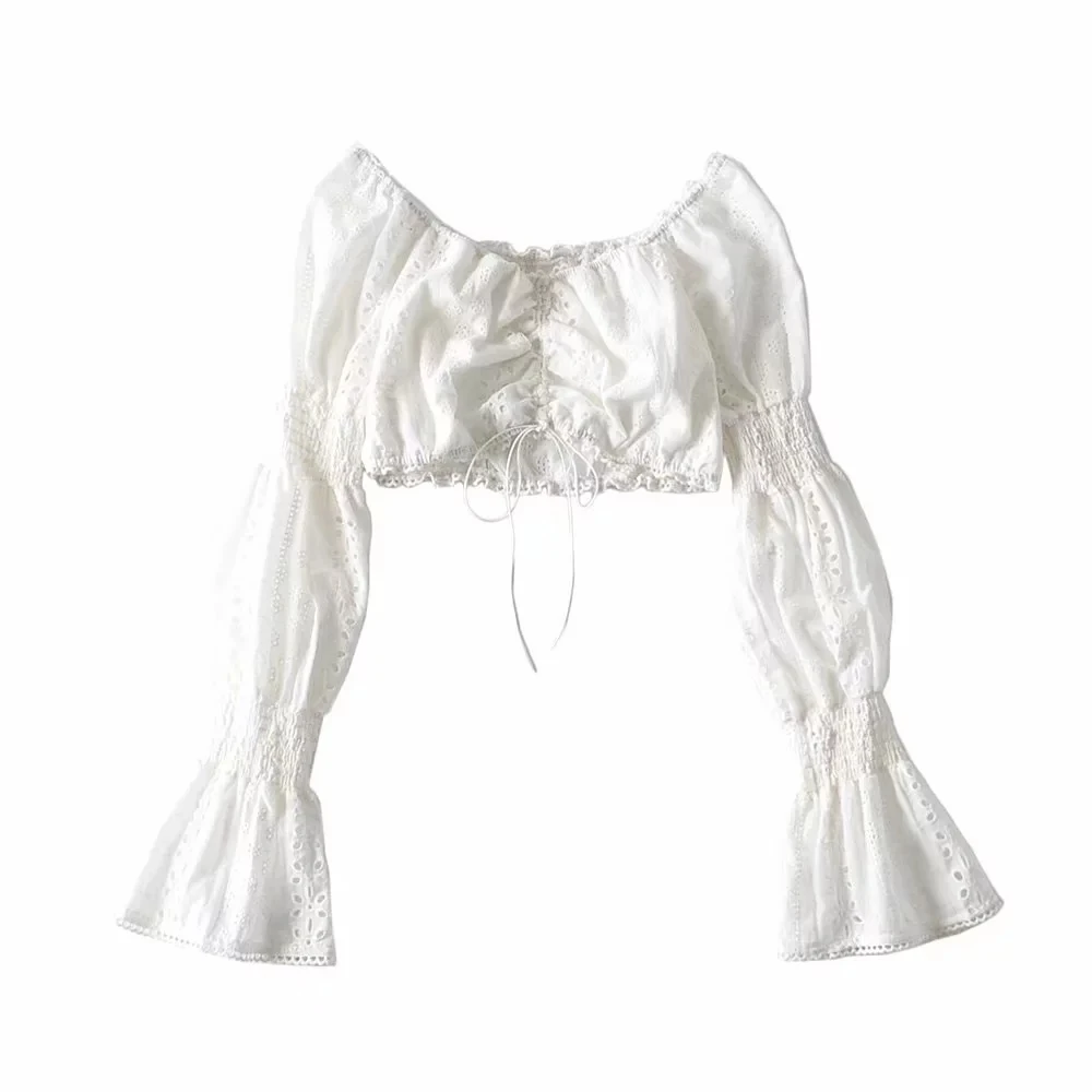 2020 new arrivals spring hot selling hollow out flare sleeves women ladies blouse crop tops
2020 new arrivals spring hot selling hollow out flare sleeves women ladies blouse crop tops