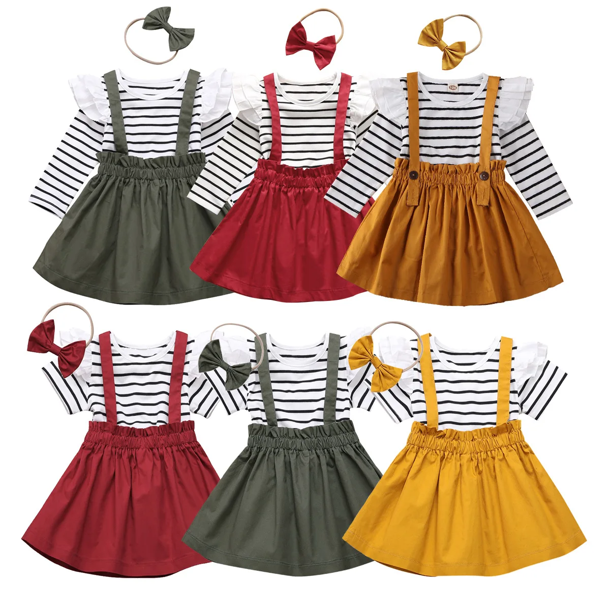Toddler Girl Summer Outfit Wear Kids Clothing Girl Dress Cotton Long Sleeve Stripe Top + Solid Skirt Three Sets Girl Suit
Toddler Girl Summer Outfit Wear Kids Clothing Girl Dress Cotton Long Sleeve Stripe Top + Solid Skirt Three Sets Girl Suit