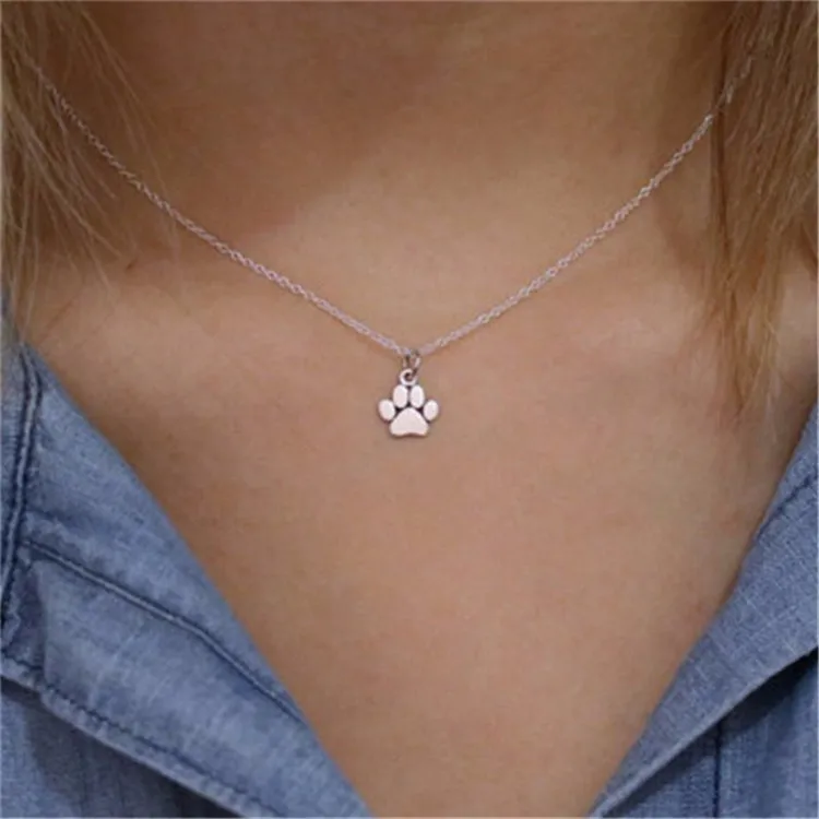 Ornaments Gold Necklace Lovely Animal Cat Paw Jewelry Necklace Dog Paw Pendant Necklace, Gold / silver
Ornaments Gold Necklace Lovely Animal Cat Paw Jewelry Necklace Dog Paw Pendant Necklace, Gold / silver