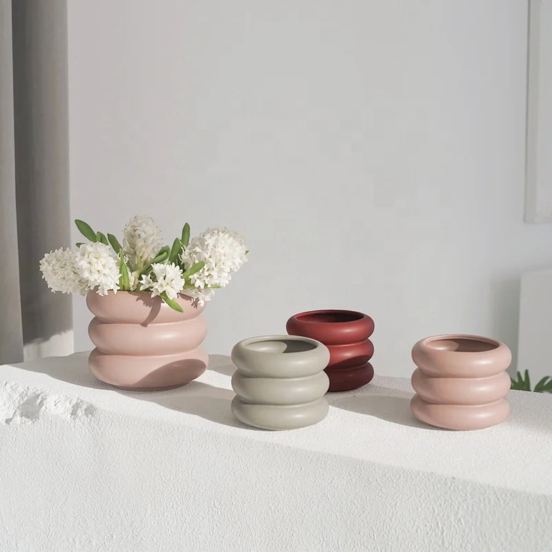 Modern Unique Round Ring Shape Ceramic Colored Design Flower Vase for Wedding Home Decor, As picture
Modern Unique Round Ring Shape Ceramic Colored Design Flower Vase for Wedding Home Decor, As picture