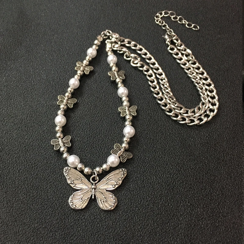 Gothic Butterfly Pendant Necklace for Women Choker Aesthetic Grunge Chain accessories Indie Collar Jewelry Friends Gift, Colorful
Gothic Butterfly Pendant Necklace for Women Choker Aesthetic Grunge Chain accessories Indie Collar Jewelry Friends Gift, Colorful