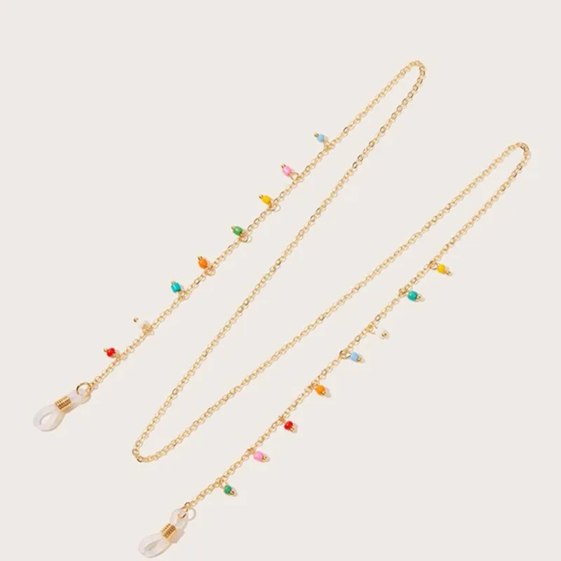 2020 Wholesale Gold Plated Mask Chain Holder Multi Colors Beaded Face Mask Eye Glass Chain
2020 Wholesale Gold Plated Mask Chain Holder Multi Colors Beaded Face Mask Eye Glass Chain