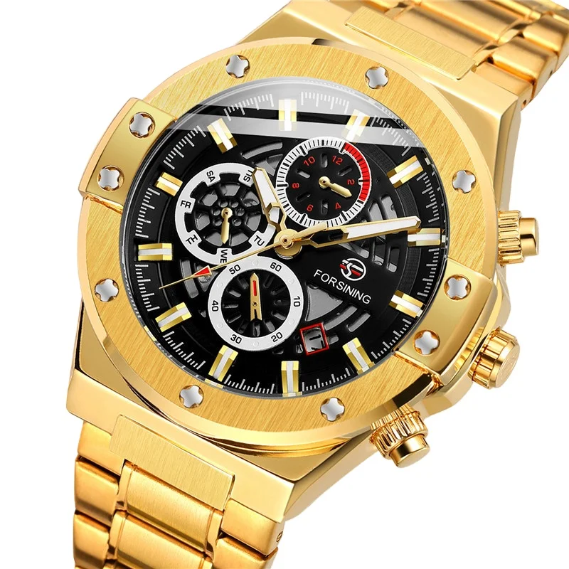 2021 Men's fashion steel band automatic mechanical watch six pin luminous waterproof watch 
2021 Men's fashion steel band automatic mechanical watch six pin luminous waterproof watch