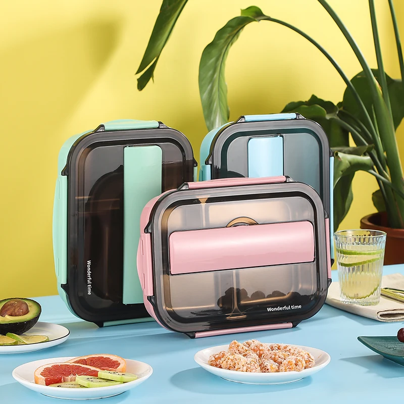 Kids Bento Children Lunch Box 3 Compartments Home Storage Plastic Stainless Steel With Double Layer Cutlery, Green/blue/pink
Kids Bento Children Lunch Box 3 Compartments Home Storage Plastic Stainless Steel With Double Layer Cutlery, Green/blue/pink