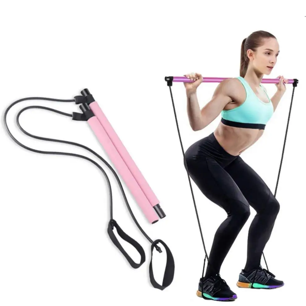 High Quality Pilates Bar Exercise Expander Yoga Stick with Resistance Band, Purple, pink
High Quality Pilates Bar Exercise Expander Yoga Stick with Resistance Band, Purple, pink