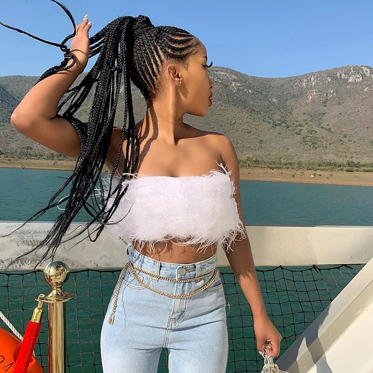 Sexy White Fur Strapless Bandeau Tank Top Shirts Ladies Sleeveless Streetwear Clothes 2021 New Fashion Tube Crop Tops Women -PT
Sexy White Fur Strapless Bandeau Tank Top Shirts Ladies Sleeveless Streetwear Clothes 2021 New Fashion Tube Crop Tops Women -PT