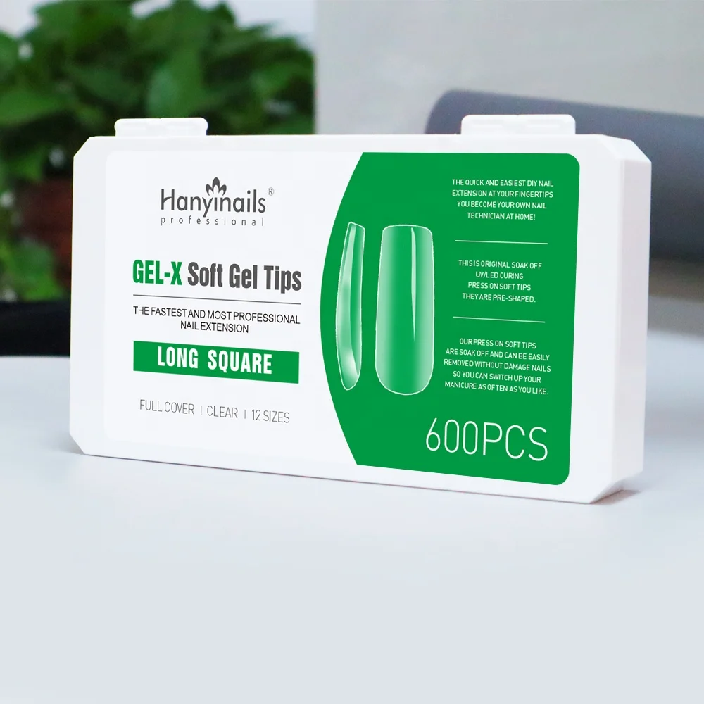 Hanyinails Professional factory supplying gel-x false nails global fashion full cover Coffin Medium soft gel tips fake nail tips
Hanyinails Professional factory supplying gel-x false nails global fashion full cover Coffin Medium soft gel tips fake nail tips