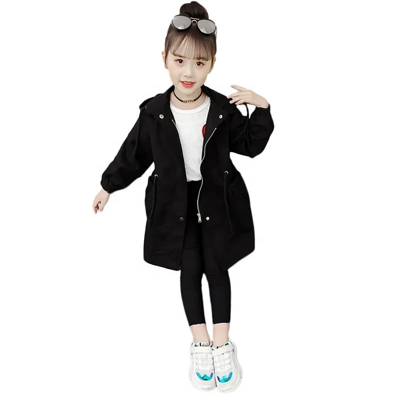 B60443A Girl's coat spring and autumn wear children's Korean version 2019 new foreign style hooded long girl's, Black/green
B60443A Girl's coat spring and autumn wear children's Korean version 2019 new foreign style hooded long girl's, Black/green