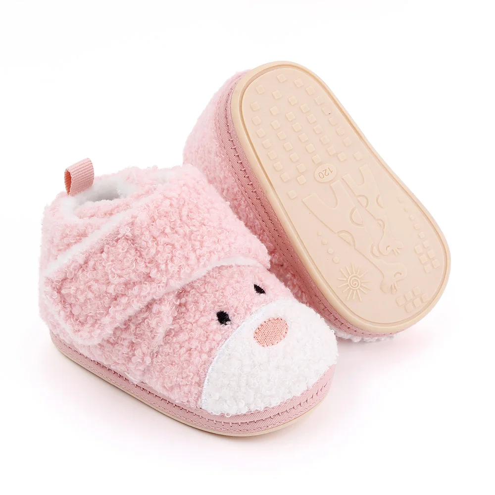 High quality cotton toddler shoes lovely cartoon warm baby shoes in winter manufacture