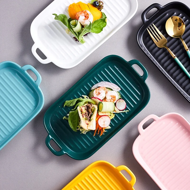 Nordic Style Rectangle Ceramic Plate Glazed Baking Pan Ceramic Baking Tray For Restaurants Bakeware
Nordic Style Rectangle Ceramic Plate Glazed Baking Pan Ceramic Baking Tray For Restaurants Bakeware