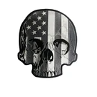 Skeleton embroidery patch flower iron on Motorcycle patch