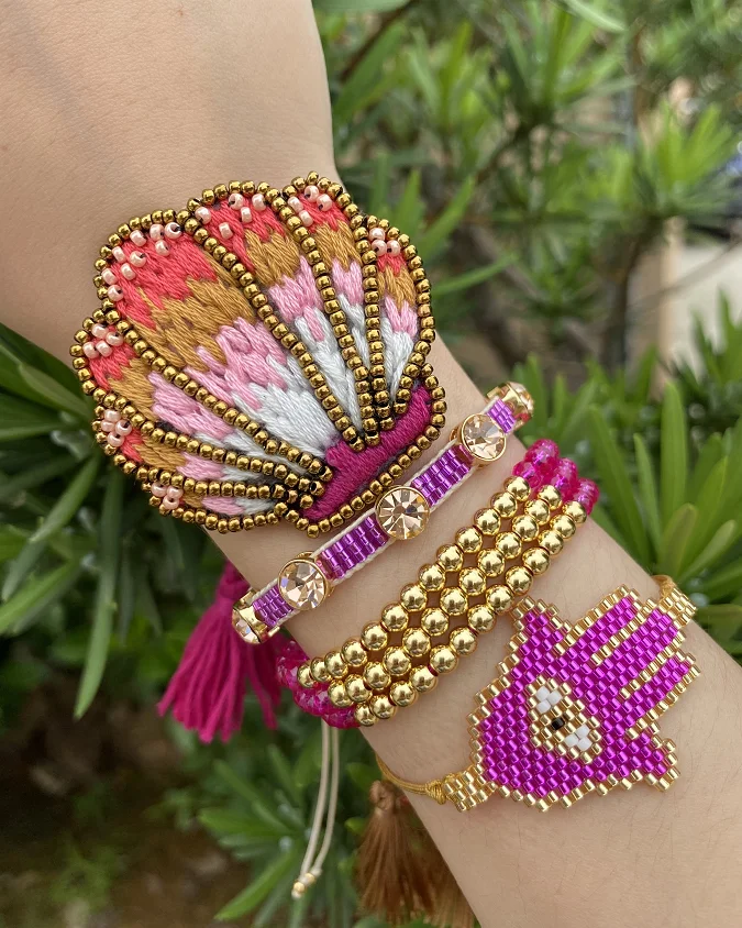 2020 new fashion INS cute hand copper micro diamond diamond hand-embroidered shell multi-color adjustable bracelet, Picture
2020 new fashion INS cute hand copper micro diamond diamond hand-embroidered shell multi-color adjustable bracelet, Picture