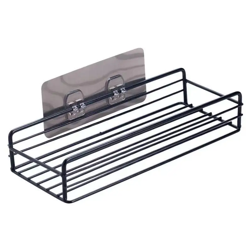 High Quality Bathroom Free Of Punch Black Storage Rack Multifunction Wall-Mounted Kitchen Storage Holder Iron Wire Rack
High Quality Bathroom Free Of Punch Black Storage Rack Multifunction Wall-Mounted Kitchen Storage Holder Iron Wire Rack