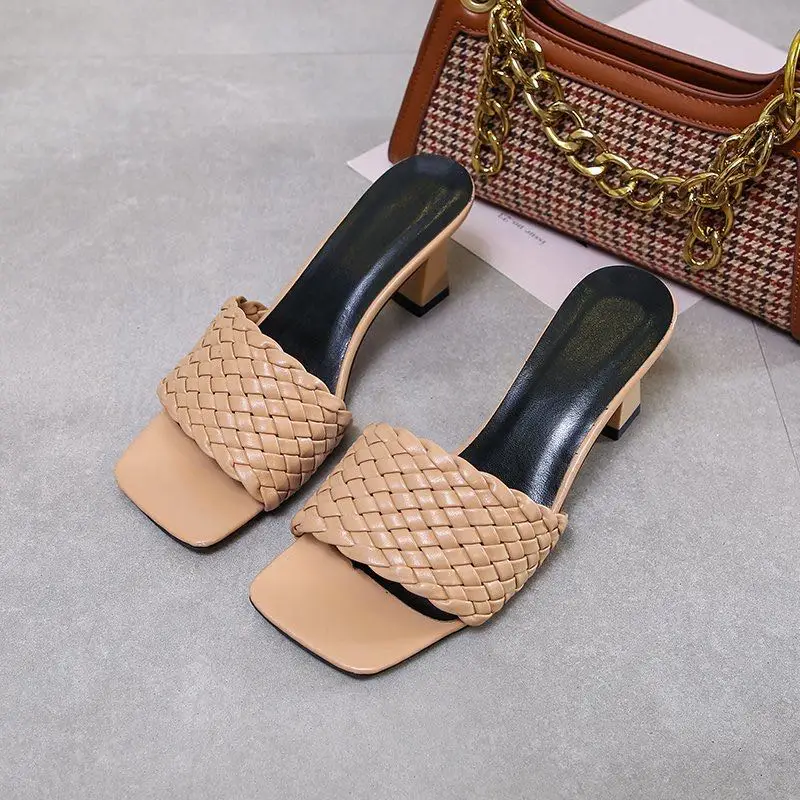 Women slip on knitting sexy slides plus size elegant outdoor in door fit sandals, Red black nude or customized
Women slip on knitting sexy slides plus size elegant outdoor in door fit sandals, Red black nude or customized