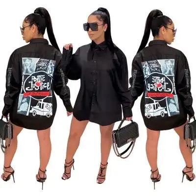 Spring 2021 hot sale fashionable poetic justice jersey dress women casual shirt dress vintage streetwear, As picture
Spring 2021 hot sale fashionable poetic justice jersey dress women casual shirt dress vintage streetwear, As picture