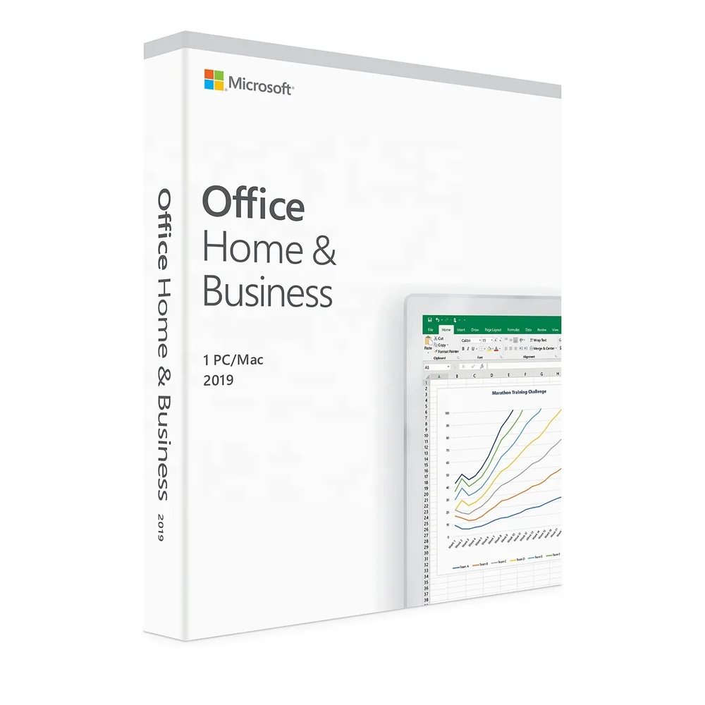 

Microsoft office key software 2019 home and business license key for Mac/PC retail box