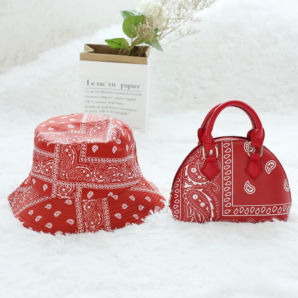 New Arrivals 2021 Bandana Purse and hat Set Women Hand Bags Ladies Handbags Luxury Handbags for Women Purses, Red
New Arrivals 2021 Bandana Purse and hat Set Women Hand Bags Ladies Handbags Luxury Handbags for Women Purses, Red