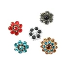 Kavatar Wholesale Bulk Crystal Gold Green Button For Garment
