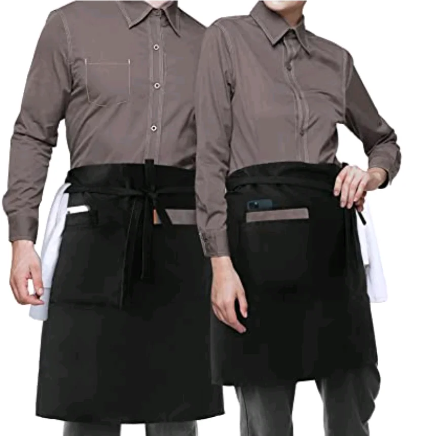Wholesale Kitchen Cooking Restaurant Bistro Garden Cotton Waist Apron with 3 Pockets for men women, Customized
Wholesale Kitchen Cooking Restaurant Bistro Garden Cotton Waist Apron with 3 Pockets for men women, Customized