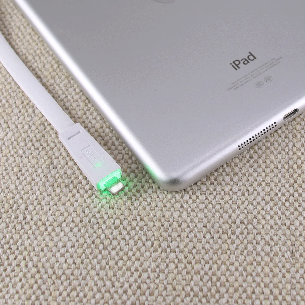 cantell special offer stock flat led Charging Cable usb cable fast charger Light changes cable for iphone X/8/7/6/5 - ANKUX.COM