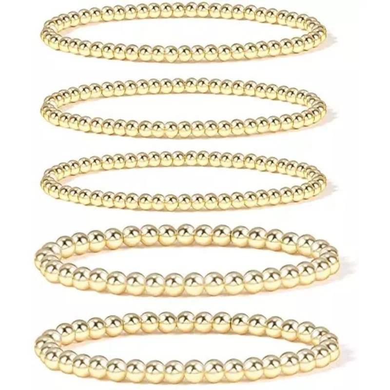 Fashion High Quality 18k Gold Plated Women Charm Gold Beaded Bracelets for Jewelry Making
Fashion High Quality 18k Gold Plated Women Charm Gold Beaded Bracelets for Jewelry Making