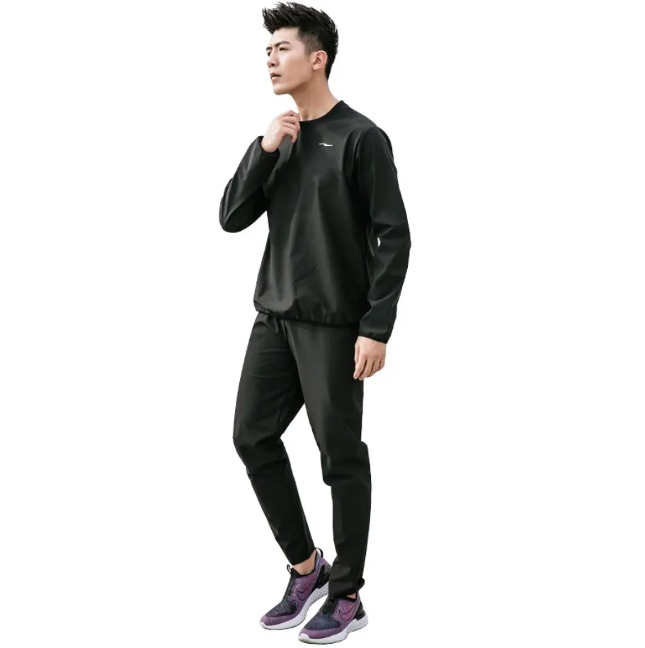 Men Sports Sweat Suit Tracksuit 2 Pieces Set Long Sleeve Running Fitness Training Sauna Suit, Black
Men Sports Sweat Suit Tracksuit 2 Pieces Set Long Sleeve Running Fitness Training Sauna Suit, Black