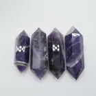 Natural rock purple crystal wands dream amethyst tpwer crystal point column healing stones