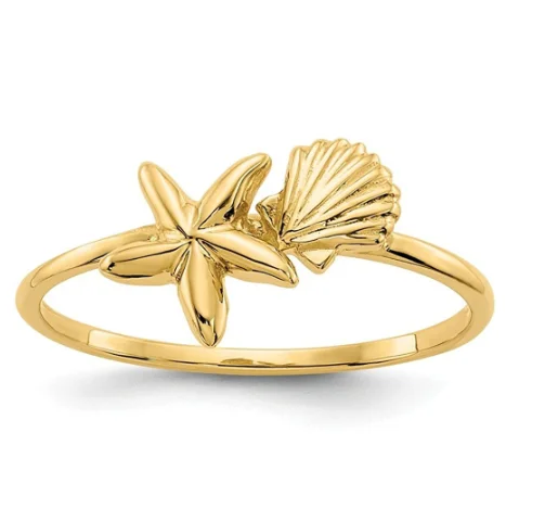 New Wholesale Summer Jewelry Shell Ring Fashion Exaggerated Women's Starfish Ring, Gold color
New Wholesale Summer Jewelry Shell Ring Fashion Exaggerated Women's Starfish Ring, Gold color