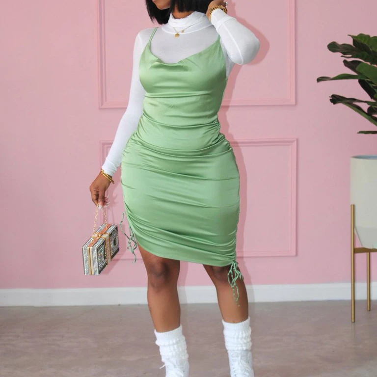 Summer Women Business Casual Apparel Sleeveless Dress European Style Solid Pleated For Ladies New Design Pleated Dress -YS, White,orange,light green
Summer Women Business Casual Apparel Sleeveless Dress European Style Solid Pleated For Ladies New Design Pleated Dress -YS, White,orange,light green
